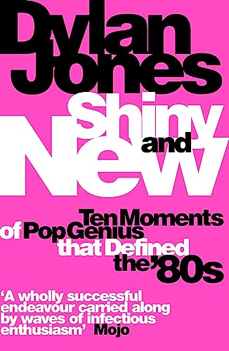 Book cover for “Shiny and New” with pink and white text.