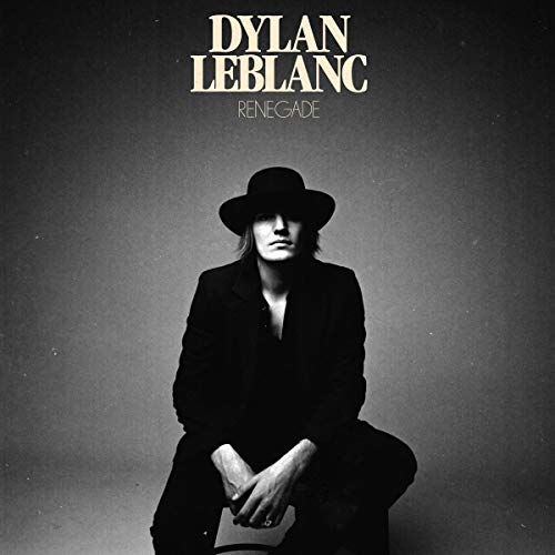 Black and white album cover featuring Dylan Leblanc in a hat.