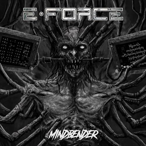 Dark album cover featuring a monstrous figure with technology integrated into its form.