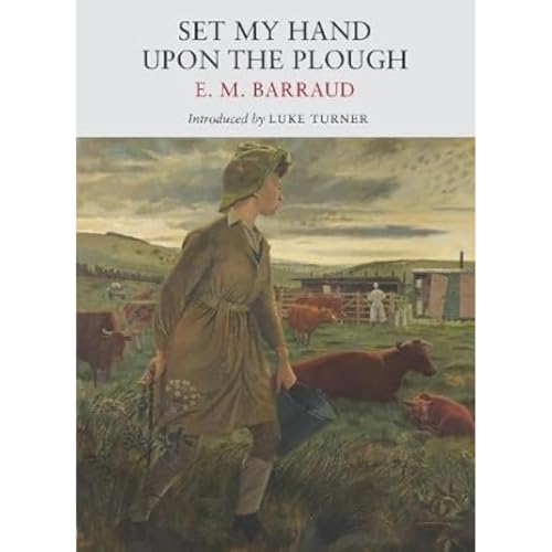 Book with farm or agriculture theme, featuring a plough and possibly a hand illustration.