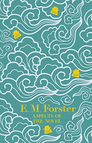 Book cover for “Aspects of the Novel” with teal wave pattern.