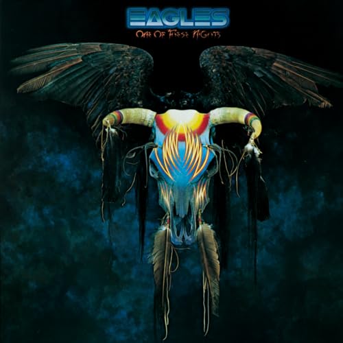 Eagles album cover: a skull with spread wings against a dark blue background.