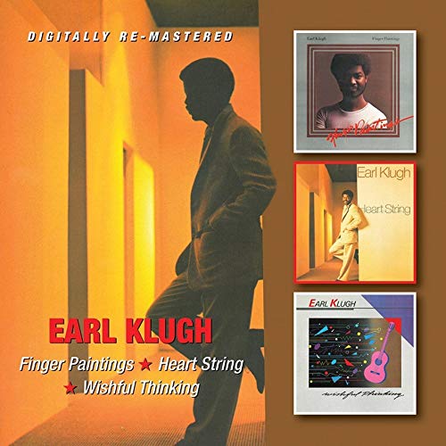 Earl Klugh CD collection cover featuring three album artworks and a silhouette of Klugh.