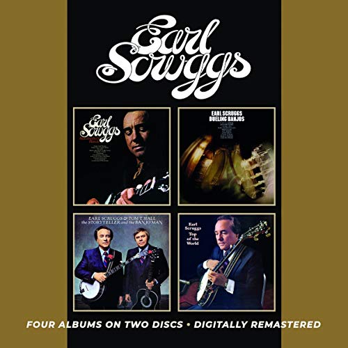 CD cover for Earl Scruggs with four album images and text.
