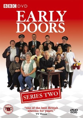 DVD cover for "Early Doors Series 2" featuring a group of people holding drinks.