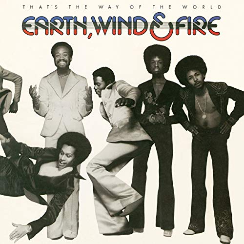 Album cover featuring Earth, Wind & Fire band members posing against a white background.