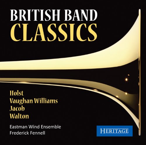 CD cover for “British Band Classics” featuring a golden tuba.