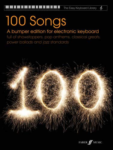 Book cover for "100 Songs" electronic keyboard music collection.