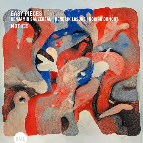 CD cover for “Easy Pieces - Notice” with abstract painted figures.