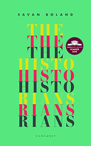 Book cover for "The Historians" with stacked, colorful title text.