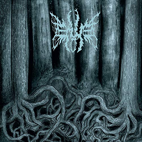 Album cover: dark forest with intricate roots and band logo "Eave".