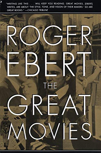 Book cover for "The Great Movies" by Roger Ebert with film stills.