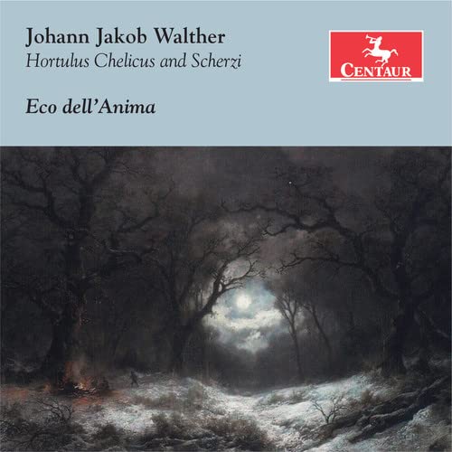 CD cover: dark forest scene with a small campfire and moon.