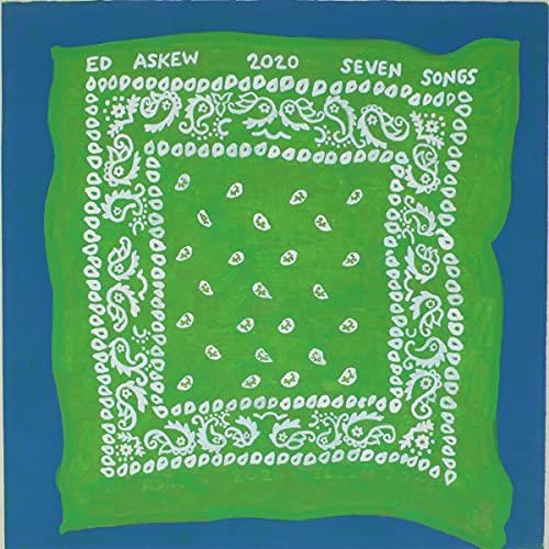 Ed Askew’s “2020” vinyl album cover: green and blue paisley design.