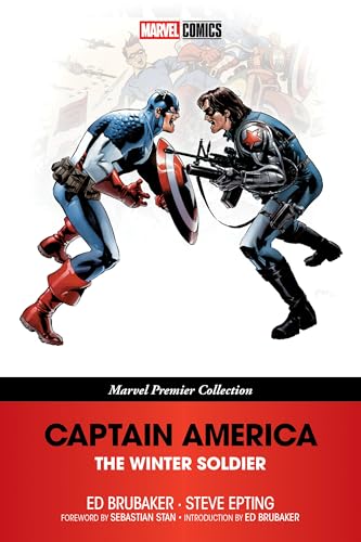 Captain America and the Winter Soldier face off in a dynamic comic book illustration.