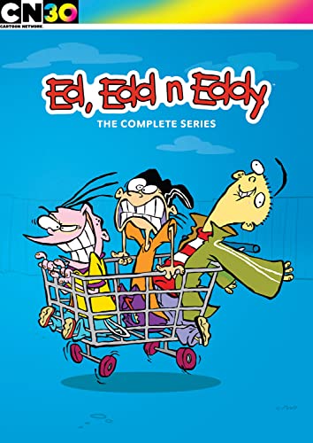 Ed, Edd n Eddy" DVD cover featuring the three Eds in a shopping cart.