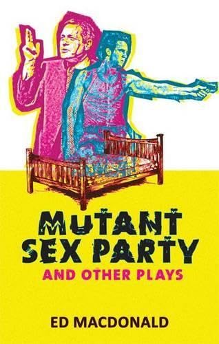 Book cover with illustrated figures, a bed, and bold title text.