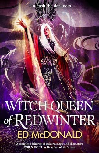 Fantasy book cover depicting a pale woman in dark robes with outstretched hand.