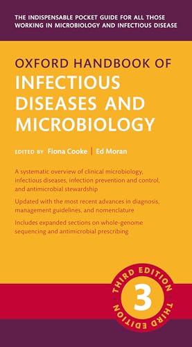 Book cover: "Oxford Handbook of Infectious Diseases and Microbiology," 3rd edition.