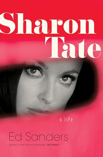 Book cover: black and white portrait of Sharon Tate with red text.