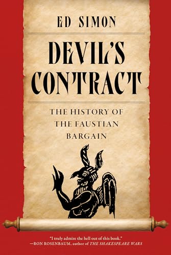 Book cover: "Devil's Contract" with a scroll and demonic figure illustration.