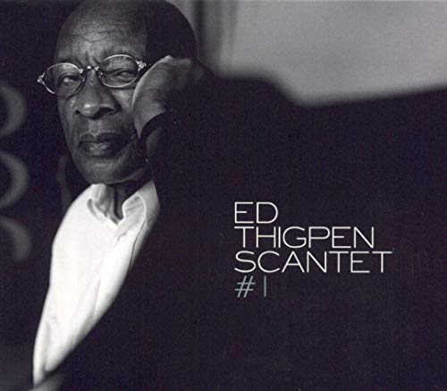 Black and white portrait of jazz drummer Ed Thigpen with album title.