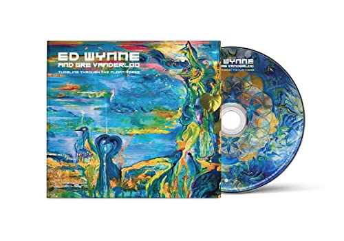CD case with colorful abstract painting and a reflective disc.