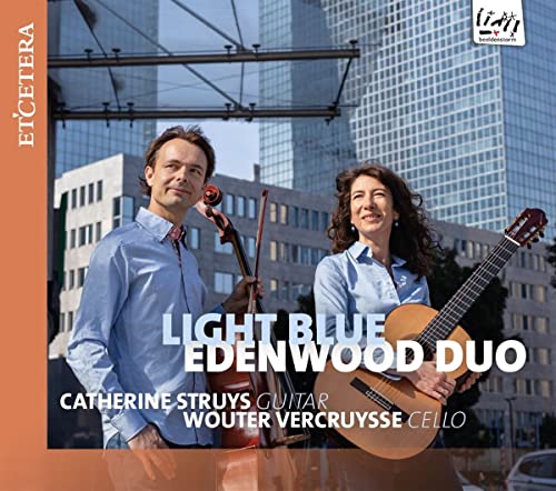 CD cover featuring a man with a cello and a woman with a guitar.