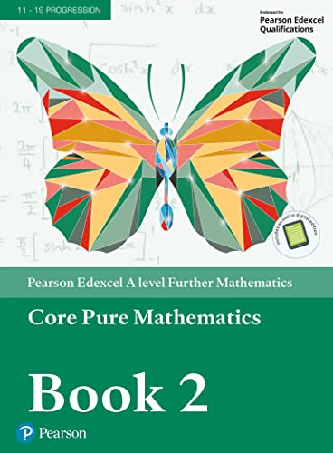 Edexcel A level Further Mathematics Core Pure Mathematics Book 2 textbook cover with butterfly graphic.