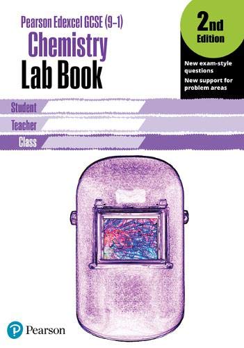 Edexcel GCSE Chemistry Lab Book, 2nd Edition cover with welding mask.