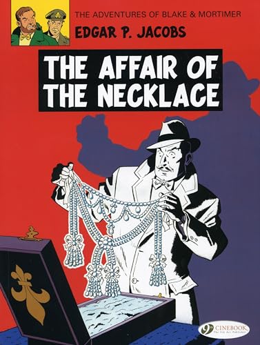 Comic book cover: a man holds a sparkling necklace over an open case.