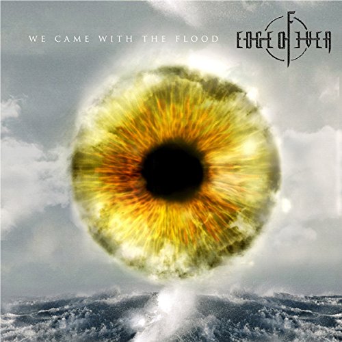 CD cover: close-up of a yellow-green eye over stormy ocean waves.