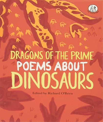 Orange book cover with dinosaur silhouettes and bold title text.