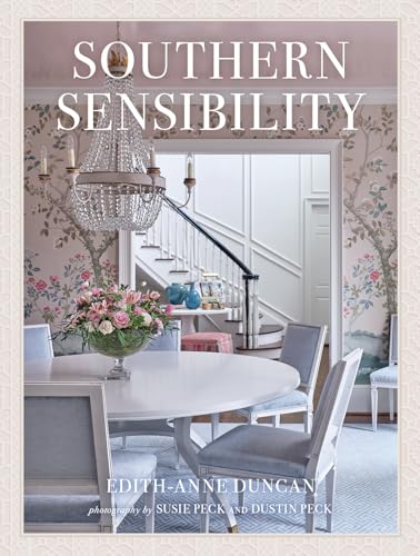 Book cover featuring a dining room with floral wallpaper and a chandelier.