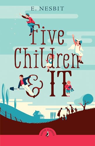Book cover: illustrated children flying and playing in a landscape.