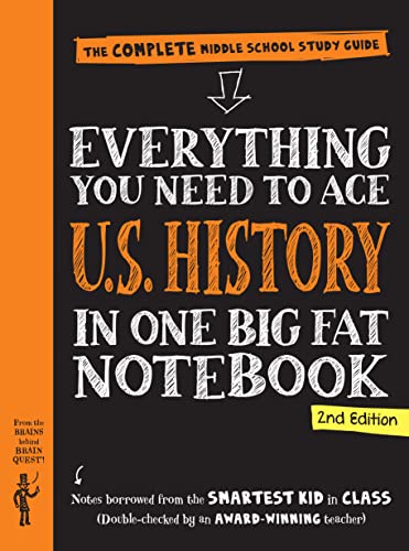 Black book cover with white text: "Everything You Need to Ace U.S. History.
