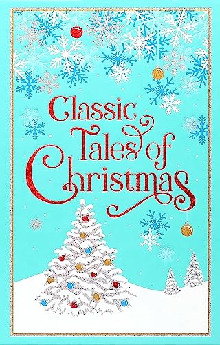 Book cover: "Classic Tales of Christmas" with a snowy tree scene.