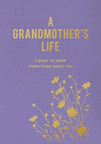 Purple book cover with gold text reading A Grandmother's Life and gold floral illustrations.