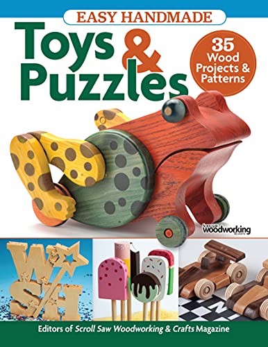 Book cover featuring a colorful wooden frog toy and other woodworking projects.