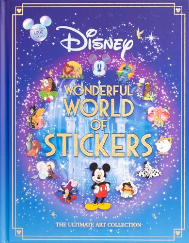 Disney Wonderful World of Stickers book cover featuring Mickey Mouse and various Disney characters.