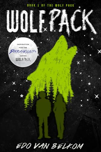 Book cover: “Wolf Pack” with a glowing wolf and silhouetted figures.