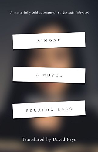 Book cover for “Simone” by Eduardo Lalo, with a blurred face.