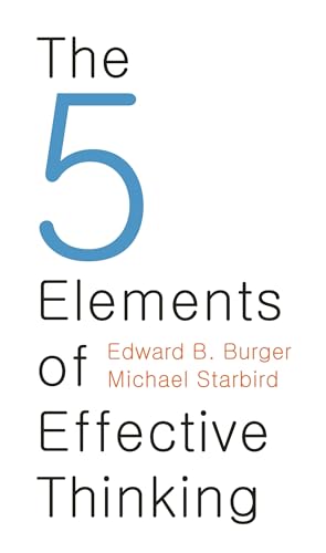 Book cover with large blue "5" and title "The 5 Elements of Effective Thinking.