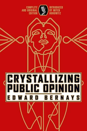 Red book cover with gold line art face and title: “Crystallizing Public Opinion.”