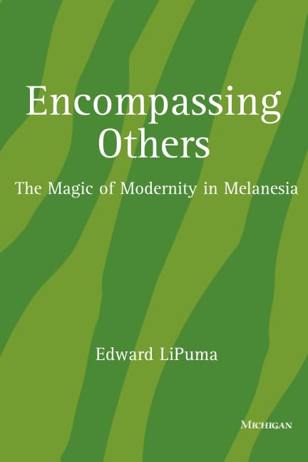 Book cover: "Encompassing Others" with green and yellow striped background.