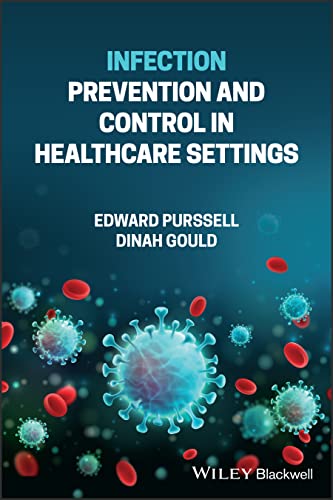 Book cover: "Infection Prevention and Control in Healthcare Settings" with virus imagery.