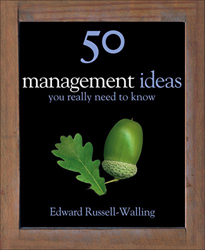 Book cover: “50 Management Ideas” with an acorn and oak leaf.
