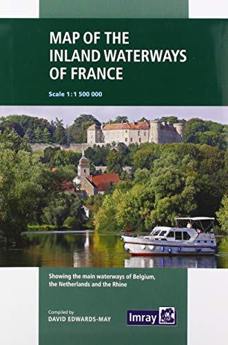 Cover of Imray Map of the Inland Waterways of France featuring a river boat.
