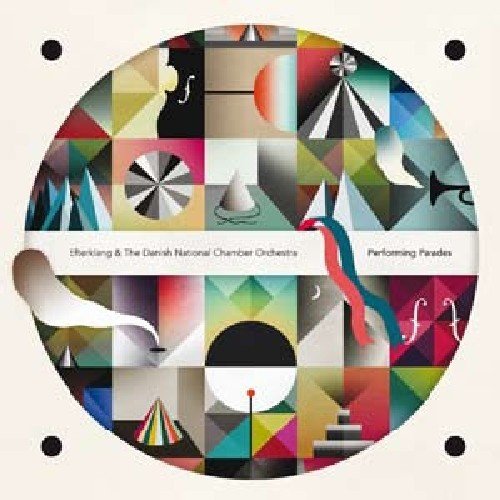 Colorful geometric album cover for Efterklang & The Danish National Orchestra.