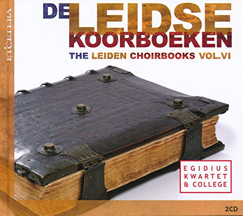 CD cover featuring an antique leather-bound choirbook with metal clasps and text overlay.